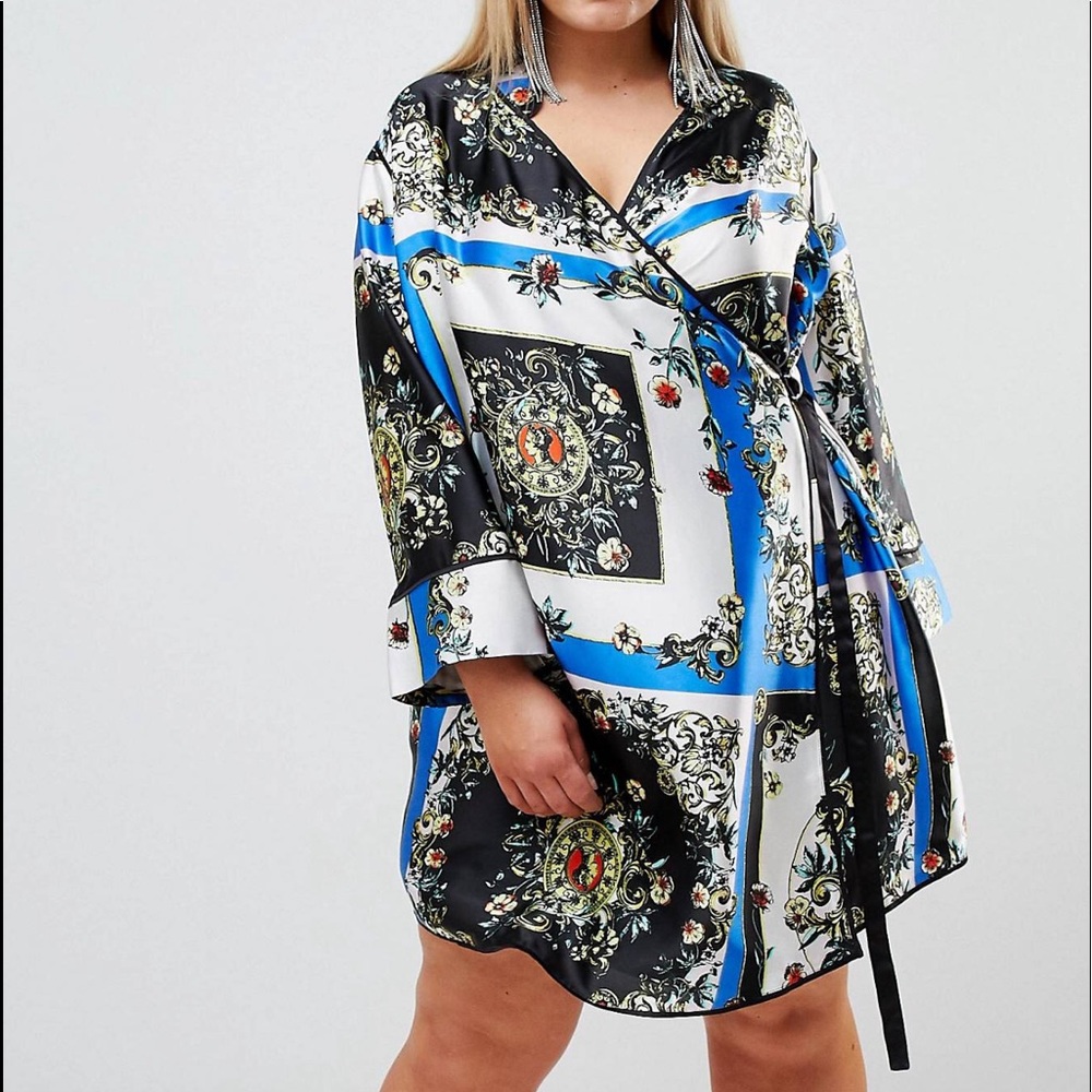 Scarf wrap dress